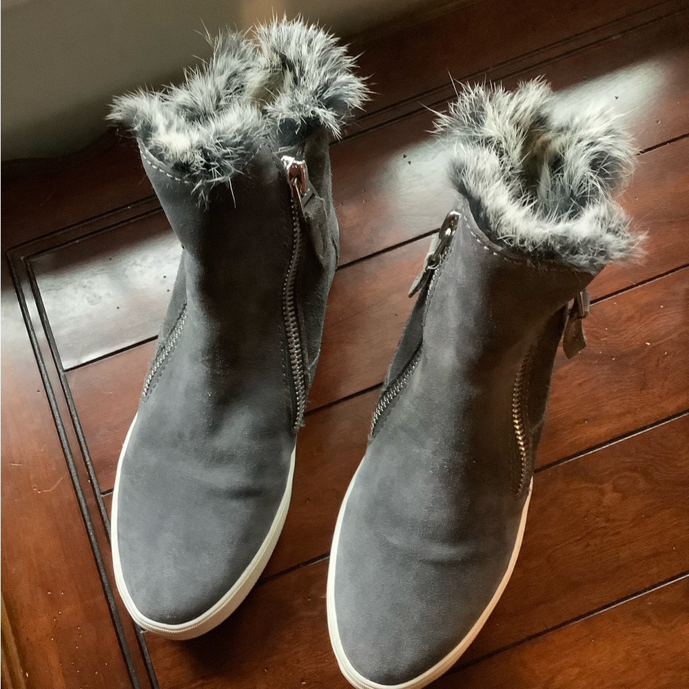 Dolce Vita Grey Suede Leather Boots 9.5
